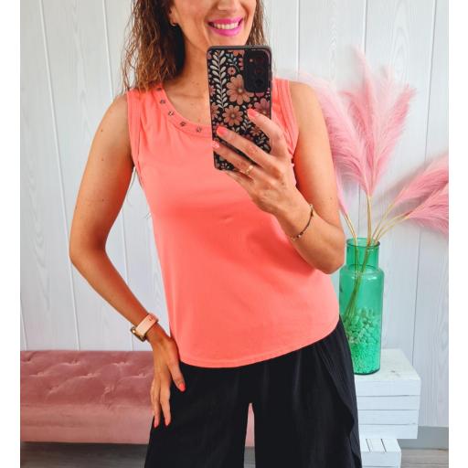 Camiseta Coral Tachas [1]