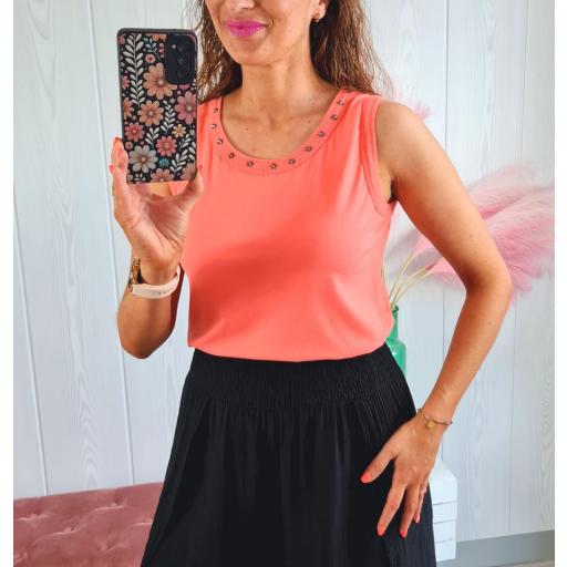 Camiseta Coral Tachas [3]