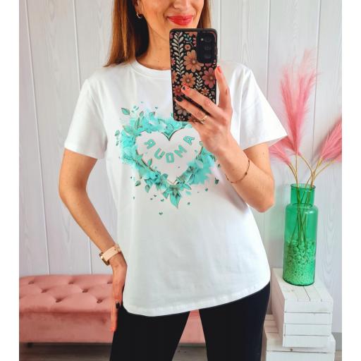 Camiseta Corazón Aguamarina [1]