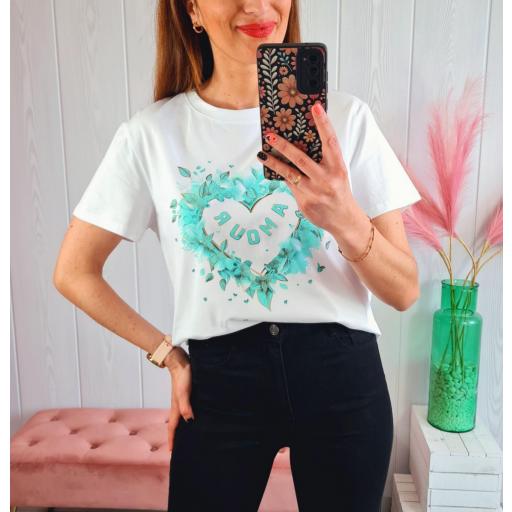 Camiseta Corazón Aguamarina [3]