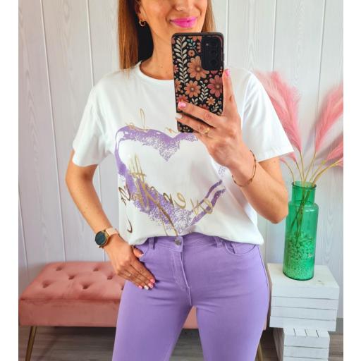 Camiseta Corazón Morado [2]