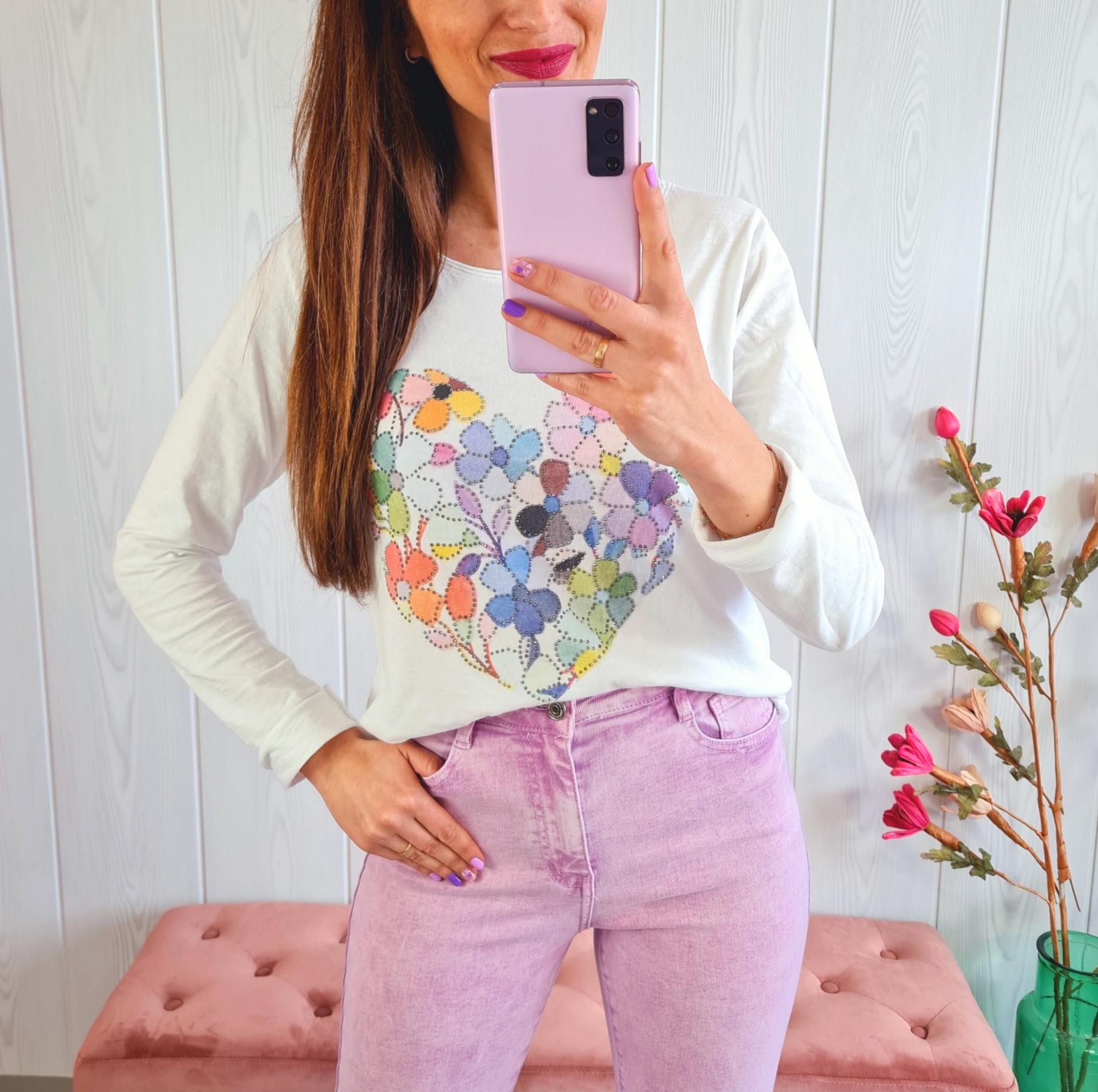 Camiseta Corazón Multicolor