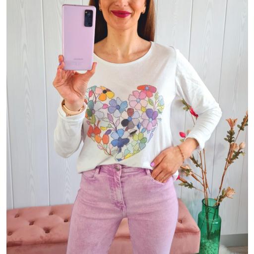 Camiseta Corazón Multicolor [1]