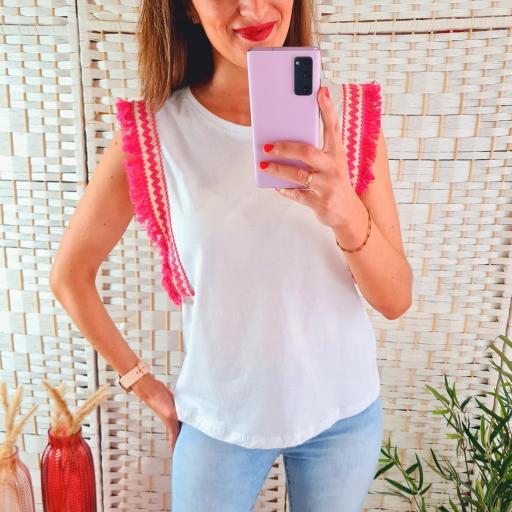 Camiseta Flecos Fucsia [1]