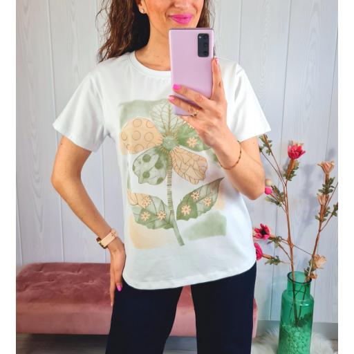 Camiseta Flor Militar [1]