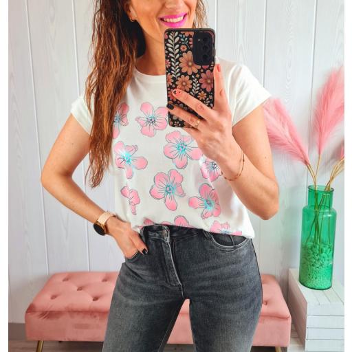 Camiseta Flores Rosas [2]