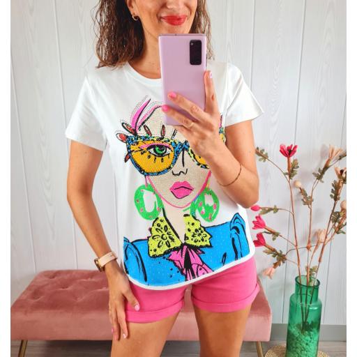 Camiseta Blanca Gafas [1]