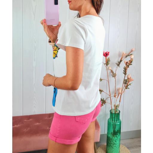 Camiseta Blanca Gafas [2]