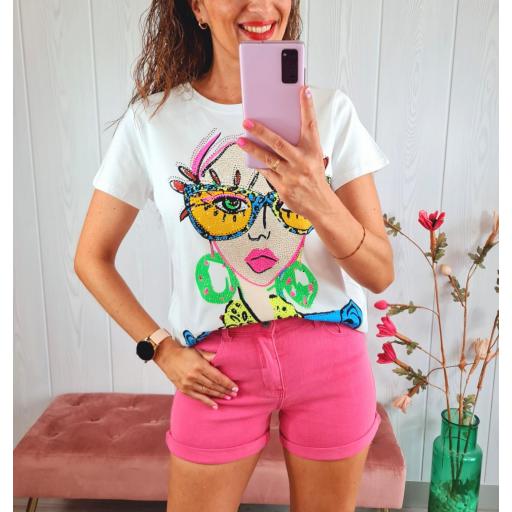Camiseta Blanca Gafas [3]