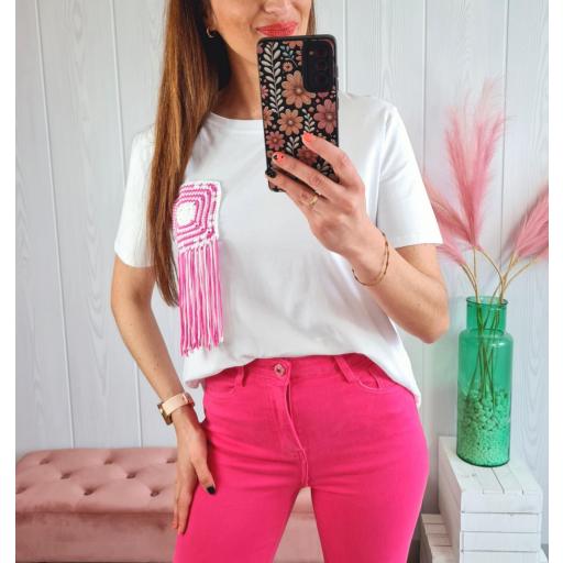 Camiseta Hilos Fucsias