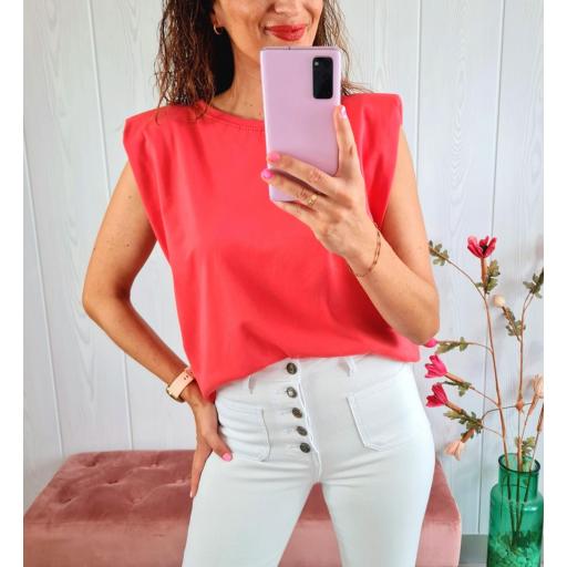 Camiseta Hombreras Coral [0]