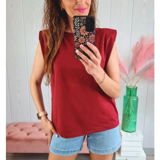 Camiseta Hombreras Granate [1]