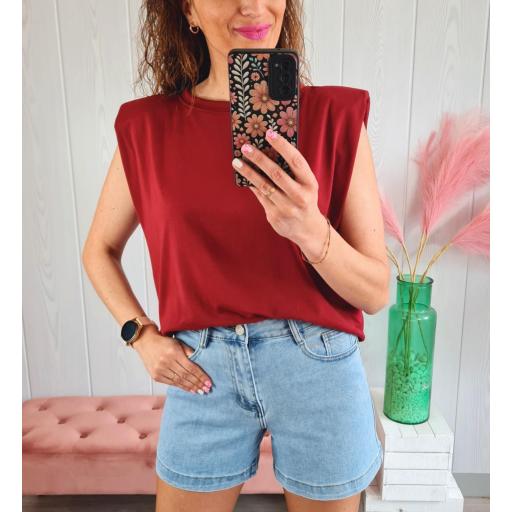 Camiseta Hombreras Granate [3]