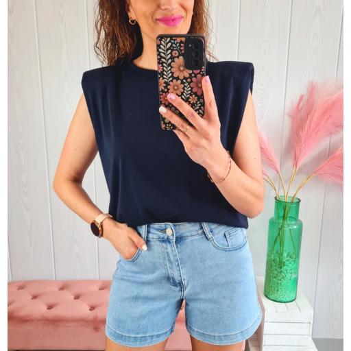 Camiseta Hombreras Marino