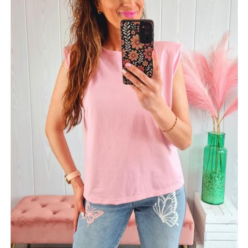 Camiseta Hombreras Rosa [1]