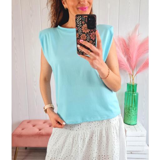 Camiseta Hombreras Turquesa [1]