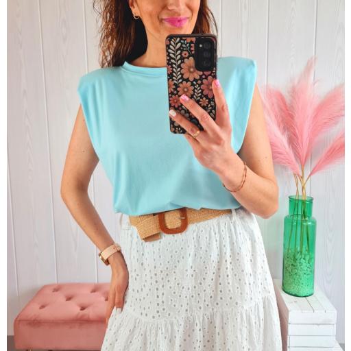 Camiseta Hombreras Turquesa [2]