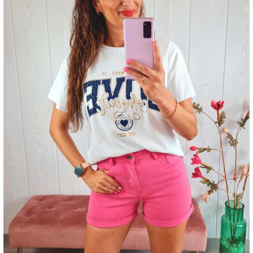 Camiseta Love Azul