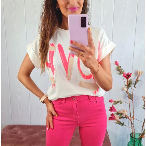 Camiseta Love Blanca