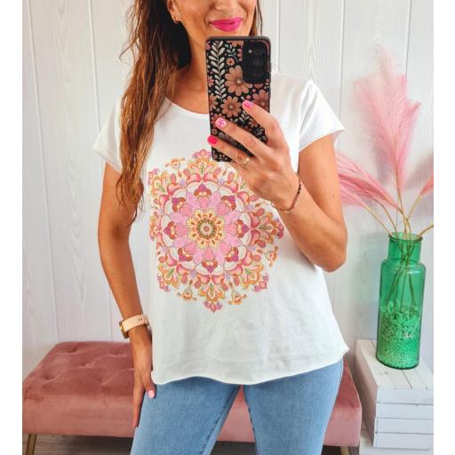 Camiseta Mandala Rosa [1]