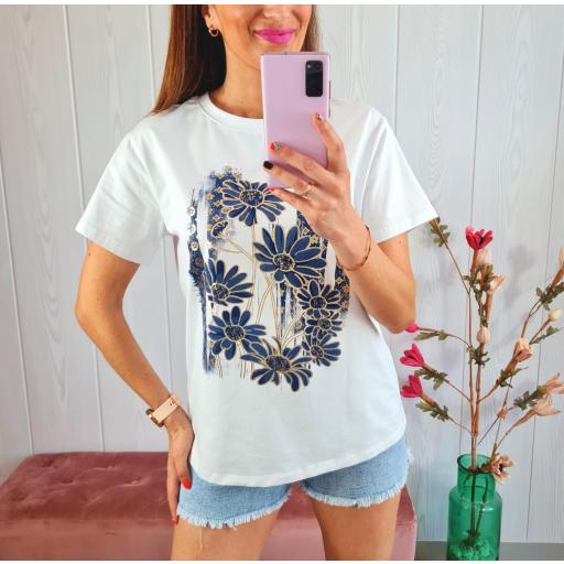 Camiseta Margaritas Marino [1]