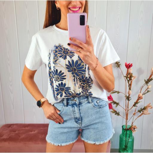 Camiseta Margaritas Marino [3]