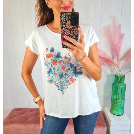 Camiseta Mariposas Añil [1]