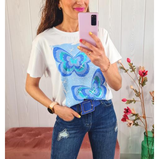 Camiseta Mariposas Azules