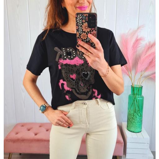 Camiseta Negra Calavera