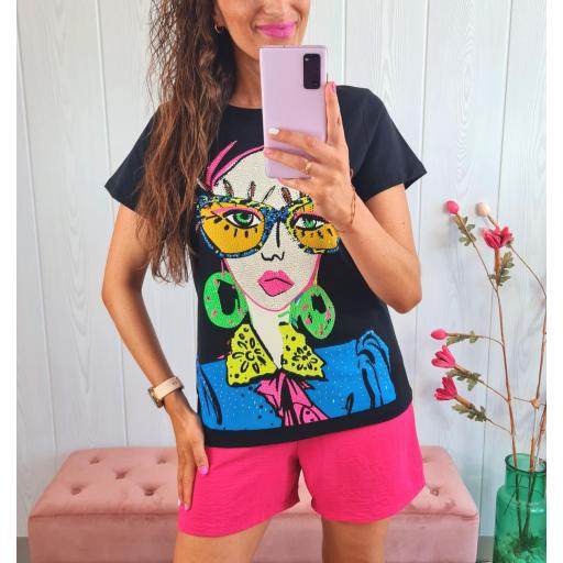 Camiseta Negra Gafas [1]