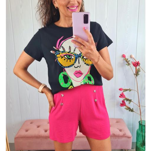 Camiseta Negra Gafas [3]
