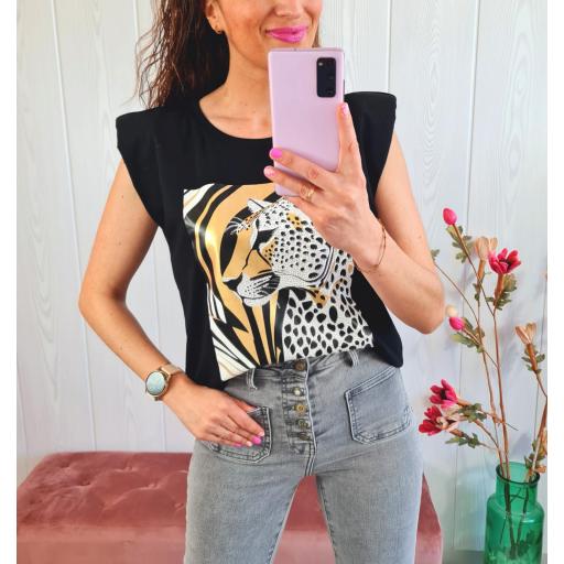 Camiseta Negra Tigre