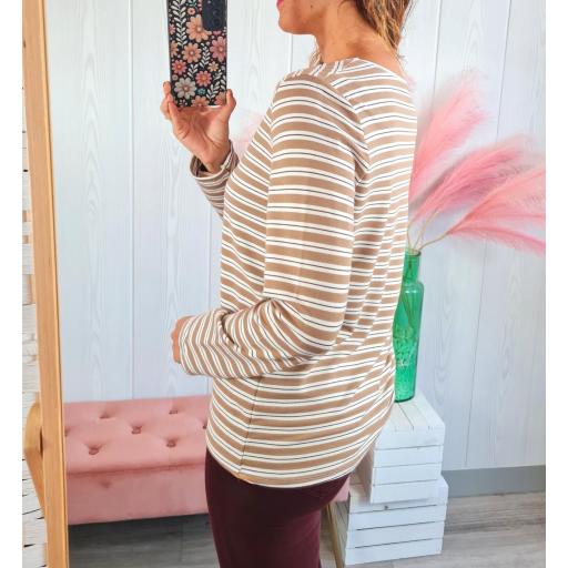 Camiseta Rayas Camel [3]