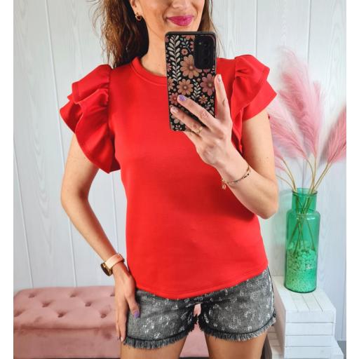 Camiseta Roja Volantes [1]