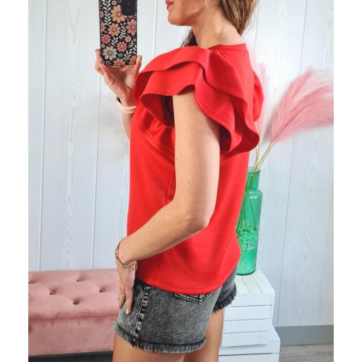 Camiseta Roja Volantes [2]