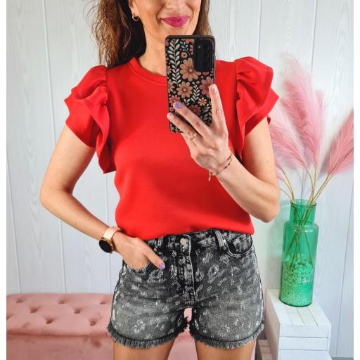 Camiseta Roja Volantes [3]