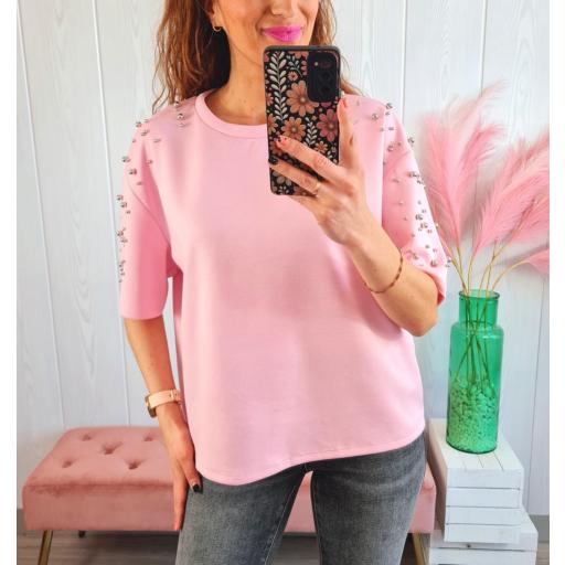 Camiseta Rosa Tachas [1]