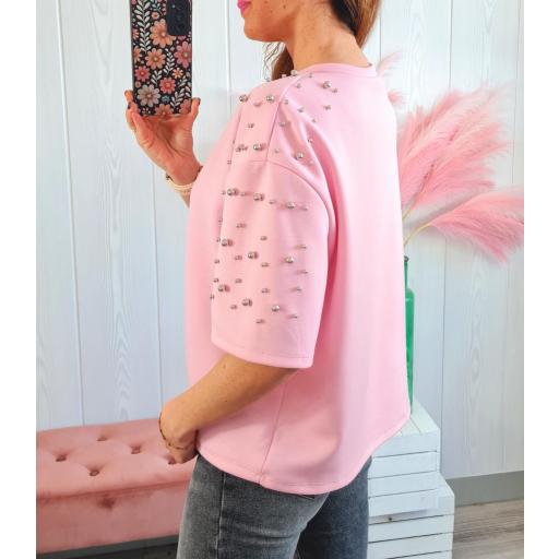 Camiseta Rosa Tachas [2]