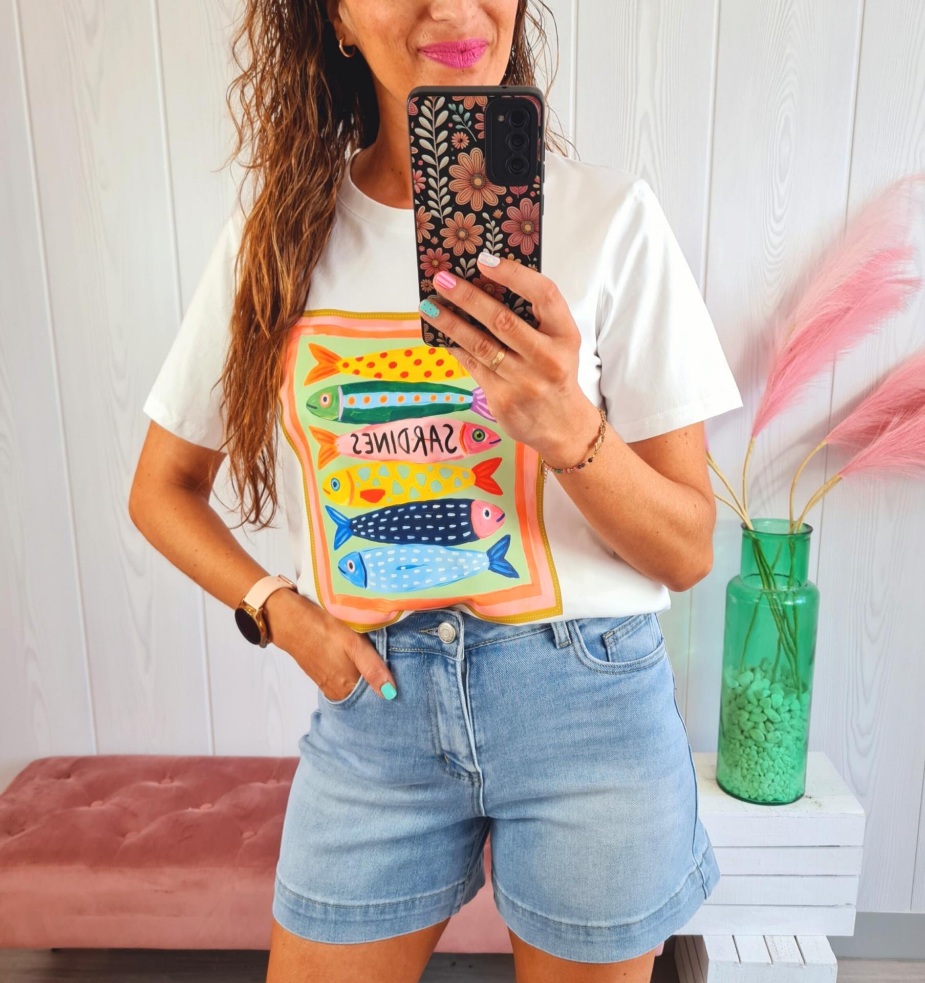 Camiseta Sardinas Colores