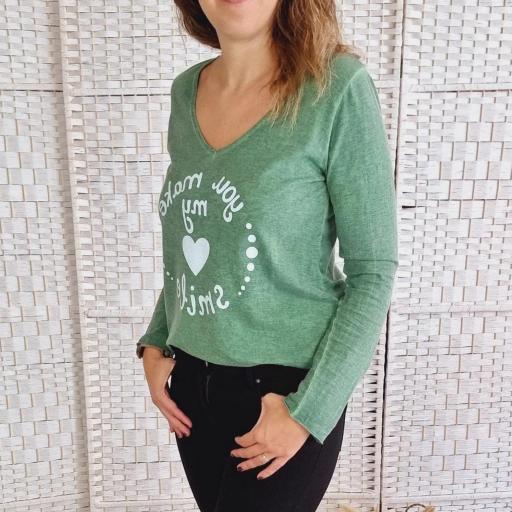 Camiseta Smile Verde [1]
