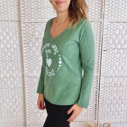 Camiseta Smile Verde [3]