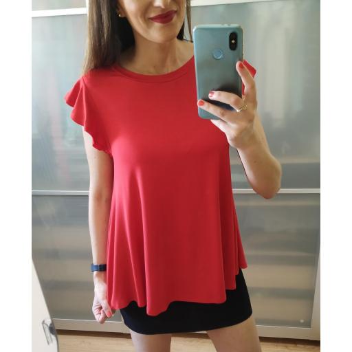 Camiseta Roja Evasé [0]