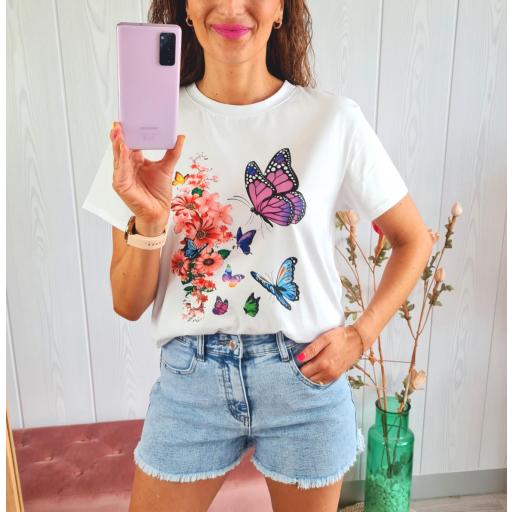 Camiseta Mariposas Flores [3]