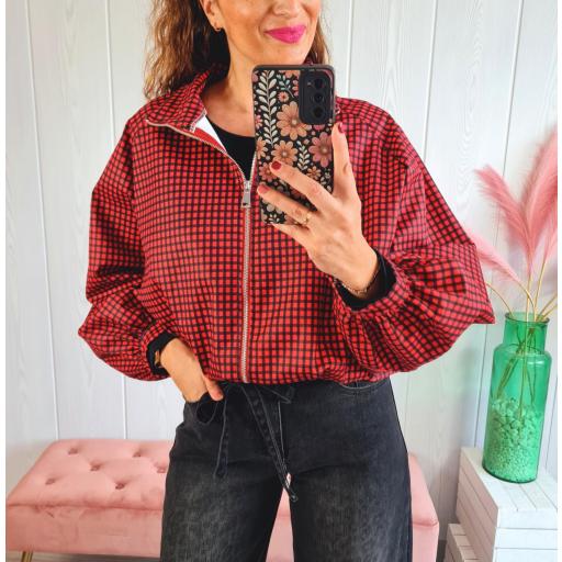 Cazadora Cuadros Roja [1]
