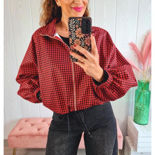 Cazadora Cuadros Roja [2]
