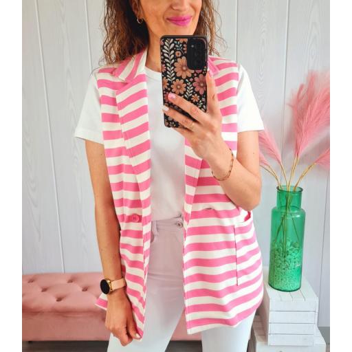 Chaleco Rosa Rayas [0]