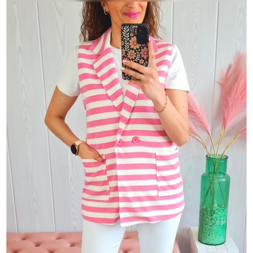 Chaleco Rosa Rayas [2]