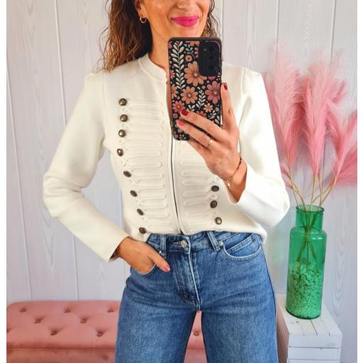 Chaqueta Cremallera Blanca [0]