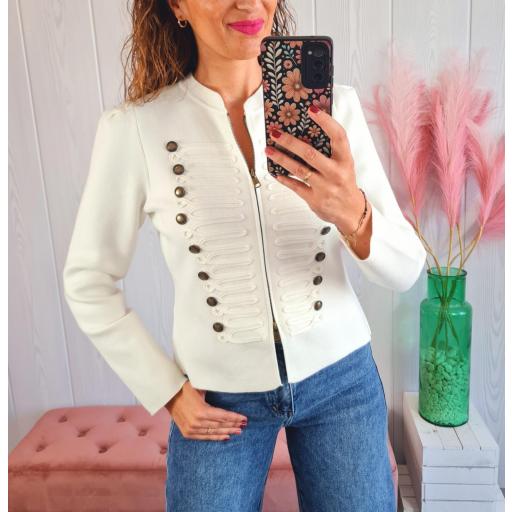 Chaqueta Cremallera Blanca [1]