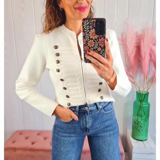 Chaqueta Cremallera Blanca [3]